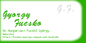 gyorgy fucsko business card