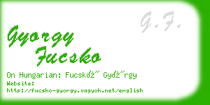 gyorgy fucsko business card